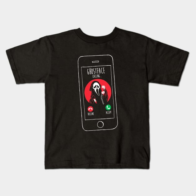 Who's Calling? Kids T-Shirt by DinoMike